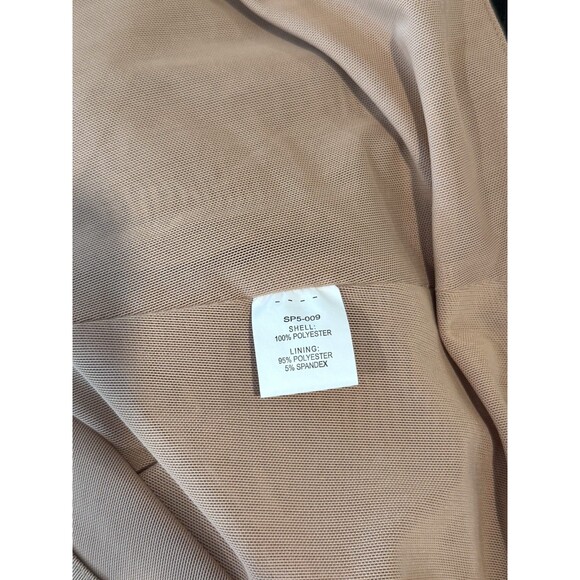 Self Portrait Dress Black Azaelea Midi V Neck Floral Overlay Evening Size 10 - Picture 14 of 15